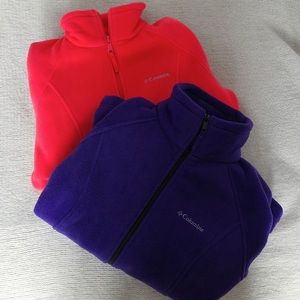 Two Fleece Columbia Jackets